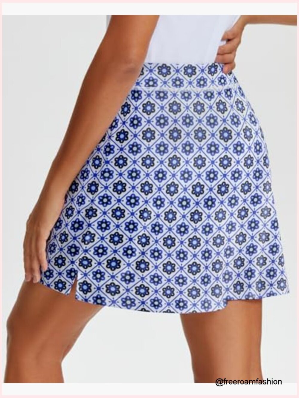 Women's Athletic Skort with Pockets 17" Inner Shorts Skirts - Picture 4 of 7